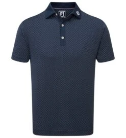 FootJoy Men's Diamond Dot Print Lisle Golf Polo Shirt