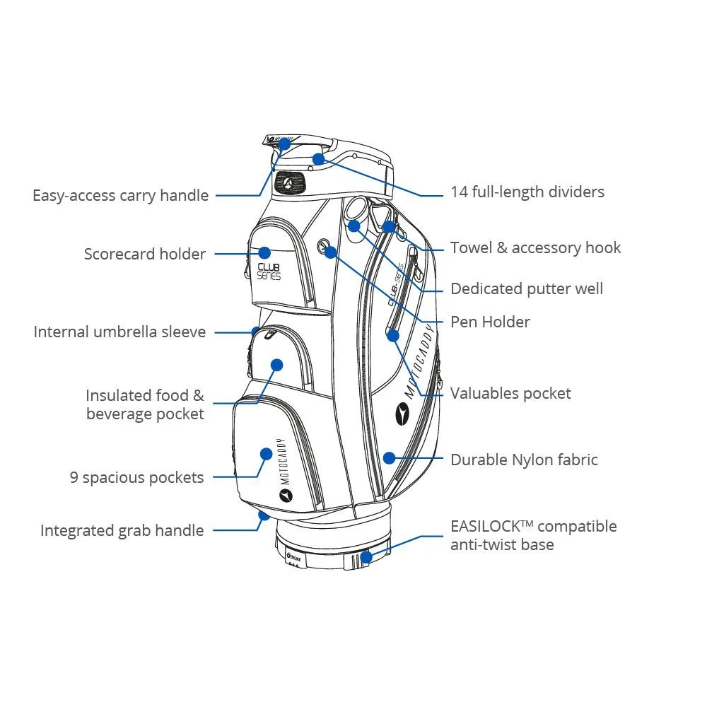 Motocaddy Club Series Golf Cart Bag - Image 4