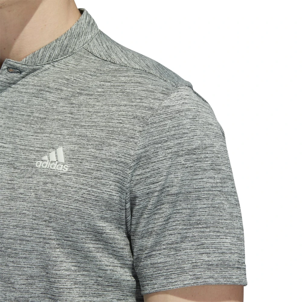 Adidas Men's Textured Stripe Golf Polo Shirt - Image 6