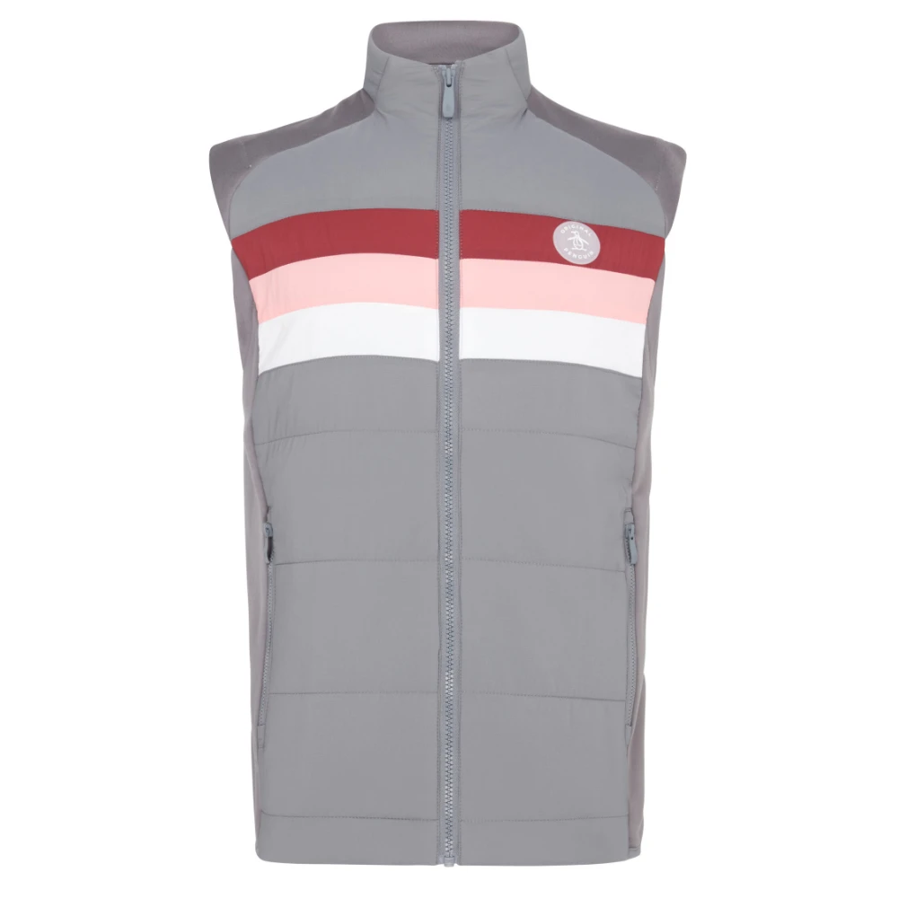 Original Penguin Men's Insulated Mixed Media 70's Golf Vest