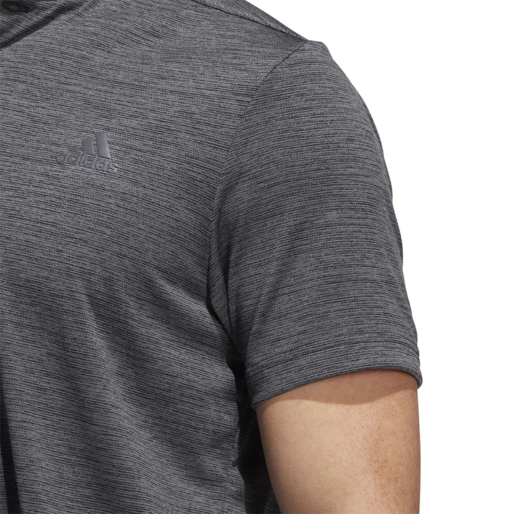 Adidas Men's Textured Stripe Golf Polo Shirt - Image 8